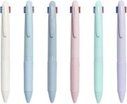 6PCS Multicolor Ballpoint Pen, 4-Color In One Ballpoint Penwith Pen Clip, Smooth 0.5mm Fine Point Pen For Office School Supplies, Office, Students Journaling Classroom Prizes Kids Gift (Plastic)