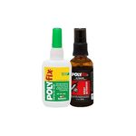 Polyfix HV Glue & Glass Spray Activator Kit | for Wood, Stones, Acrylic, Plastic, Metal - for Quick and Strong Bonding (50g+50ml) kit