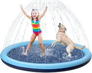 Jasonwell Splash Pad for Kids Dogs Non-Slip Dog Splash Pad Sprinkler Pool Summer Outdoor Water Toys Thick Durable Backyard Kiddie Sprinkler Pad for Babies Toddlers Boys Girls and Dogs Pets M