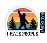 IMPERIAL VIBES – I Hate People Sticker – Vinyl Sticker for Car, Truck, and Van – Indoor and Outdoor Use for Laptop – Waterproof Decal for Watercooler and Water Bottle – Removable Window Decal - Imp 91