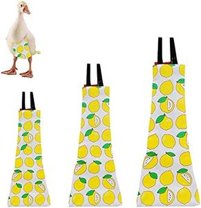 Chicken Duck Goose Diaper Washable Pet Fruit Print Diapers for Hens Roosters Poultry (Lemon, Large)