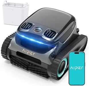 AIPER Scuba S1 Pro Cordless Robotic Pool Cleaner, Automatic Pool Vacuum with Horizontal Waterline Cleaning, Smart Navigation, 180-Min Battery Life, Ideal for In-Ground Pools up to 2,150 Sq.ft, Blue