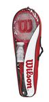 Wilson Badminton Set, Tour, Unisex, Incl. Four Rackets, Three Shuttlecocks, One Net, Two Extendable Poles, Floor Fixings and Carry Bag, WRT8444003