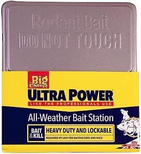 The Big Cheese Ultra Power All-Weather Metal Bait Station, Reusable, Lockable, Durable, Tamper Resistant, Indoor and Outdoor Use