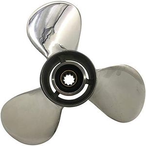 ARKDOZA 25/30HP 3 Blade 10 Spline RH Props for Tohatsu Nissan Outboard Stainless Steel Propeller 9.9x12