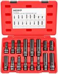 Neiko 02457A Lug-Nut Key Set, Wheel-Lock Removal Tool Kit for Aftermarket and Factory Wheel Tire Keys, SAE and Metric Lug Sockets, 16 Pieces