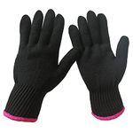 2 Lessmon Hair Styling Professional Heat Resistant Gloves, Black