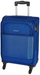 Aristocrat Baleno 58 Cms Polyester Soft Sided Cabin Sise 4 Spinner Wheels Trolley Bag - Blue