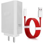 Nixst 100W Supervooc Usb Fast Charger Set Compatible With Oneplus Next-Level Charging Performance, Power Up In Minutes, Unbeatable Speed For Type A To C (Cable & Adapter) - White