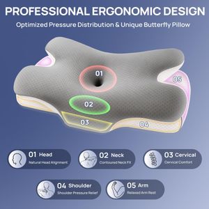 MULISOFT Memory Foam Pillow – Grey Orthopedic Support