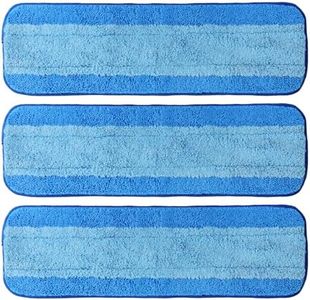 AmaVins 3 Pack Microfiber Cleaning Pads for Bona Mop, Reusable Microfiber Mop Pads for 18 Inch Mop, Hardwood Floor Replacement Cleaning Mop Pads, Machine Washes