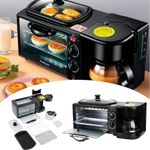 Mini oven with coffee maker Mini oven with coffee Portable All in one Nonstick griddle Multifunctional breakfast appliance toaster Electric Home Appliances Sandwiches Cake Home Kitchen Mini offer