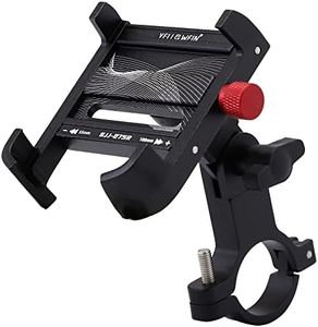 YELLOWFIN Claw-Grip Aluminium Alloy Bicycle |Cycle | Motorcycle | Bike Mobile Phone Holder Mount, for Maps and GPS Navigation (Max 180° + 360°_ Black)