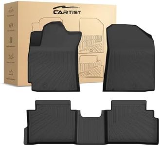 Cartist Floor Mats Custom Fit for Kia Forte 2019-2024 All Weather Floor Liners for Forte Accessories, 1st & 2nd Row, Heavy Duty TPE Waterproof