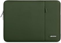 MOSISO 14 inch Laptop Sleeve Bag Compatible with MacBook, 13-13.3 inch Notebook, Compatible with MacBook Pro 14 inch M3 M2 M1 Chip Pro Max 2024-2021, Polyester Vertical Case with Pocket, Army Green