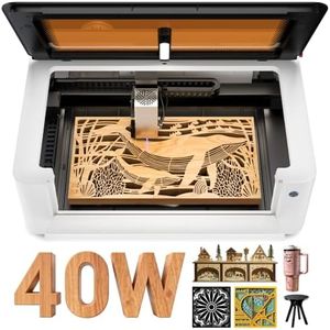 LaserPecker LX2 40W Laser Cutter Engraver, 19.7" x 12" Large Working Area 1000mm/s High-Speed Engraving, 12MP Camera for Metal Wood Acrylic Curved Surface/Batch Engraving for DIY SMB Customisation
