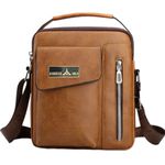 RAMGEAR GOLD- Leather Sling Bag for Men - Waterproof Chest Bag - Cross body Bag - Casual Daypacks - Anti theft Crossbody bag, Light Brown 8
