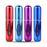 Portable Mini Refillable Perfume Atomizer Bottle,Atomizer Perfume Bottle,Refillable Perfume Spray, Scent Pump Case, Perfume Atomizer Refillable Travel 4 Pcs Pack of 5ml