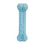 Nylabone Gentle Puppy Teething Dental Chew Toy Bone with Nubs & Ridges, Chicken Flavour, Blue, XS, for Puppies Up to 7 kg