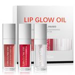 Plumping Lip Gloss Tinted Lip Balm, Lip Glow Oil For a 3D Look,Long-Lasting Lipgloss Light Color Clear Lip Plumper for Soft And Full Healthy-Looking Lips,with Hyaluronic Acid (Set A)