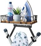 TJ.MOREE Ironing Board Holder Wall Mount - Laundry Room Iron and Ironing Board Hanger Laundry Room Decor Organization and Storage (T&V Shaped)