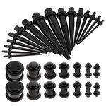 30pcs Tapers and Plugs With O Rings/Piercings Stretchers/Expanders Kit/Set/Lot With Different Gauges/Sizes for Ears/Earlobes Stretching