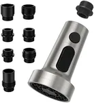 Spring Pull Down Kitchen Faucet Head Replacement for Kitchen Faucet, 3-Modes & 7 Adapters Brushed Nickel Finished