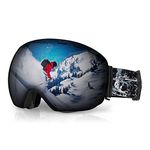 Ski Goggles Pro for Women & Men-100% UV 400 Protection- Interchangeable Lens Ski Goggles, Anti Fog Over Snowboard Goggles (A2)