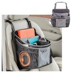 High Road DriverStash Passenger Front Seat or Car Seatback Organizer with Insulated Cup Holder and 10 Multipurpose Pockets for SUVs, Cars, Trucks and Vans