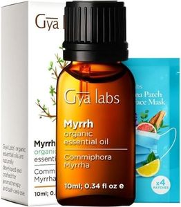 Gya Labs Myrrh Essential Oil Organic for Skin - 100% Natural Myrrh Essential Oils Organic for Diffuser - Organic Myrrh Essential Oil For Hair, Candle Making & Massage (10 ml)