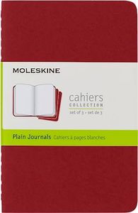Moleskine - Cahier Notebook - Set of 3 - Plain - Pocket - Cranberry Red, (CH113)