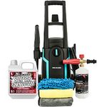 Pro-Kleen Pressure Washer Power Jet Wash 1600W Electric - Portable With Super Snow Foam 1ltr and Cloths - Cleaning Patios, Walls, Fences, Cars & More