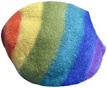 Yeti Pet Cave Pet Bed for Cats and Small Dogs, 100% New Zealand Wool, Rainbow