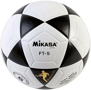 Mikasa FT5 Goal Master Soccer Ball (Black/White, Size 5)