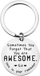 Funny Inspirational Gifts for Women Men - Sometimes You Forget You're Awesome Keychain for Best Friend Thank You Gifts Birthday Christmas Gift