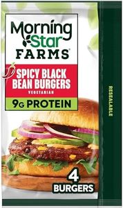 MorningStar Farms Veggie Burgers, Vegetarian Meat, Spicy Black Bean (4 Count)