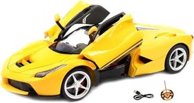 WireScorts Remote Controlled Racing Car for Kids, Super Racing Sports for Kids, High Speed Toy Vehicle for Kids, Motor Rc Chargeable Cars for Kids, Yellow