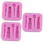 TOPBATHY 3pcs Chocolate Cake Mold Baking Pans Silicone Molds Makeup Brush Ice Cube Roasting Pan Cake Baking Mold Baking Mold Pan Silicone Baking Mould Eyebrow Pencil