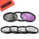 72mm 7 Piece Filter Set Includes 3 PC Filter Kit (UV-CPL-FLD-) and 4 PC Close Up Filter Set (+1+2+4+10) for Sony CyberShot DSC-RX10 III, DSC-RX10 IV Digital Cameras