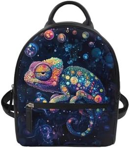 Freewander Lizard Leather Backpack for Women Fashion Mini Backpack Purse for Travel Work College Schoolbag for Teen Girls Daily Use Daypack with Zipper Vintage Shoulder Bag