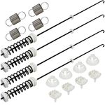 2023 Upgraded w10780048 suspension rods w10400895 washer suspension spring(4pcs) Replacement kit for Whirlpool Kenmore Roper washer suspension rod kit and springs - Suitable for wtw4800xq2, wtw4800xq4