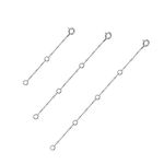 WINNICACA S925 Sterling Silver Necklace Extender Bracelet Extender Chains for Jewellery Making,3 Pieces Set (3 pcs pack2,4,6 inch silver)