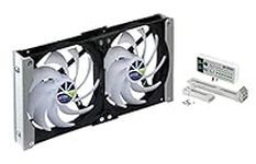 TITAN- 12V DC IP55 Waterproof Double Rack Mount Ventilation Cooling Fan with Timer and Speed Controller- TTC-SC20 (120mm)