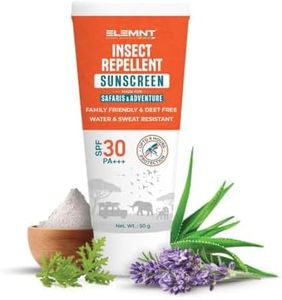 Elemnt Insect Repellent Sunscreen SPF 30 for Safaris & Adventure | Family Friendly & Deet Free | Lavender & Citronella for Mosquito & Bug Defense | Zinc Oxide, Titanium Dioxide & Niacinamide for Sun Protection | 50gm