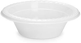 [400 Count] Basix Disposable 12 Oz White Plastic Soup Bowls, Microwavable, Great For Events, Home, Office, Wedding, Parties, School, Take Out Or Everyday Use, 4 Packs