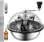 VIVOSUN 13 inch Bud Leaf Bowl Trimmer- Clear Visibility Dome, Sharp Stainless Steel Blades for Spin Cut & Solid Metal Gear Box, Hand Pruner Included (Upgraded Version)