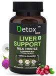 Detox now Liver Support Supplement With Milk Thistle (80% Silymari)|Ayurvedic Liver Detox For Fatty Liver,Natural Detoxification,& Cleanse Formula To Repair & Enhance Liver Function-60 Veg Capsules