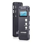 Digital Voice Recorder, Homder USB Professional Dictaphone Recorder with MP3 Player, Activated Rechargeable, Stereo HD Recording for Lectures-8GB