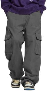 Lymio Men Cargo || Cotton Cargo Pants for Men (144-Grey-L)