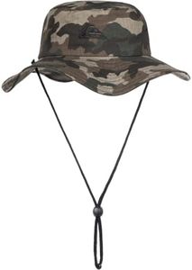 Quiksilver Men's Bushmaster Sun Protection Floppy Visor Bucket Hat, Camo, Small-Medium